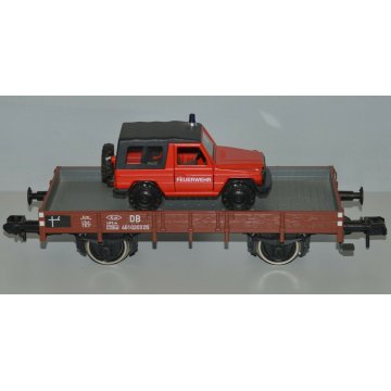 Marklin CARRO MERCI sponde basse AUTO Vigili del Fuoco SCALA 1 x TRENINO VINTAGE