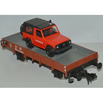 Marklin CARRO MERCI sponde basse AUTO Vigili del Fuoco SCALA 1 x TRENINO VINTAGE