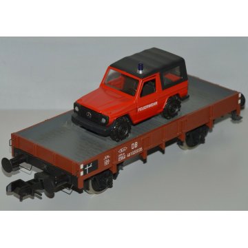 Marklin CARRO MERCI sponde basse AUTO Vigili del Fuoco SCALA 1 x TRENINO VINTAGE