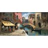 QUADRO DIPINTO OLIO Marcantonio Sarego SCORCIO VENEZIA MERCATO CANALE GONDOLA 50