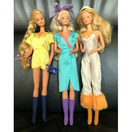 3 lotto BARBIE Mattel vintage anni 80 90 accessori abiti alta moda rare doll 