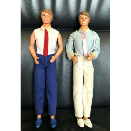 LOTTO 2 KEN MATTEL Heart Family anni 80 Day to Night outfit BARBIE abiti bambole