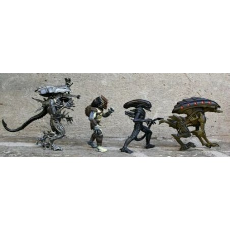 ACTION FIGURES set 4 pz ALIEN VS PREDATOR MOVIE 1990s Personaggi COLLECTION TOYS