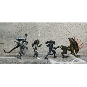 ACTION FIGURES set 4 pz ALIEN VS PREDATOR MOVIE 1990s Personaggi COLLECTION TOYS
