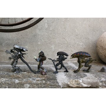 ACTION FIGURES set 4 pz ALIEN VS PREDATOR MOVIE 1990s Personaggi COLLECTION TOYS