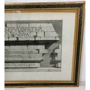 ANTICA STAMPA 800 PIRANESI G BATTISTA ROMA EPOCA ACQUAFORTE MAUSOLEO CAJO CESTIO
