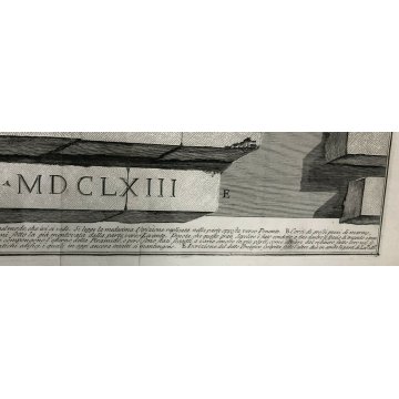 ANTICA STAMPA 800 PIRANESI G BATTISTA ROMA EPOCA ACQUAFORTE MAUSOLEO CAJO CESTIO