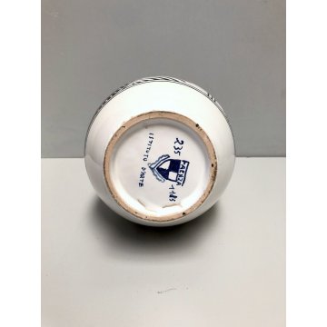 BROCCA VERSATOIO VINTAGE VASO CERAMICA FAENZA PAVONE DIPINTO ISTITUTO D'ARTE 900