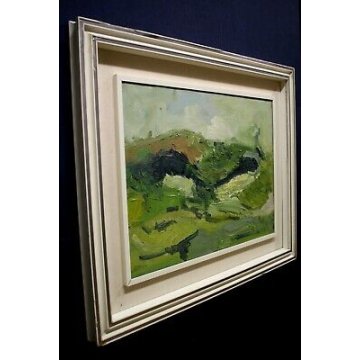 GRANDE QUADRO Aldo Pogliani DIPINTO FIGURA ASTRATTO MATERICO 95x75 MILANO 1973 