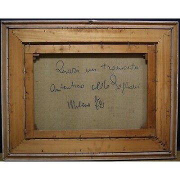 GRANDE QUADRO Aldo Pogliani DIPINTO FIGURA ASTRATTO MATERICO 95x75 MILANO 1973 