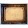 GRANDE QUADRO OLIO NATURA MORTA FRUTTA MELE FIASCO ALLORO CORNICE GUILLOCHE '900