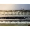GRANDE QUADRO OLIO NATURA MORTA FRUTTA MELE FIASCO ALLORO CORNICE GUILLOCHE '900