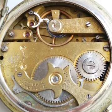 GRANDE ANTICO OROLOGIO TASCA Roskopf ø 58 mm. EPOCA 1900 OLD BIG POCKET WATCH