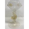 ALZATA CENTROTAVOLA DESIGN VETRO MURANO ARTIGIANALE COPPA VINTAGE EPOCA 1950