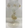 ALZATA CENTROTAVOLA DESIGN VETRO MURANO ARTIGIANALE COPPA VINTAGE EPOCA 1950