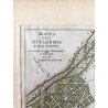 COPPIA ANTICA STAMPA MAPPA DINTORNI ATENE Viaggio Anacarfi Sig. Barbie du Bocage