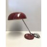 LAMPADA TAVOLO VINTAGE MID CENTURY DESK LAMP METALLO BORDEAUX FUNZIONANTE 