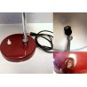 LAMPADA TAVOLO VINTAGE MID CENTURY DESK LAMP METALLO BORDEAUX FUNZIONANTE 