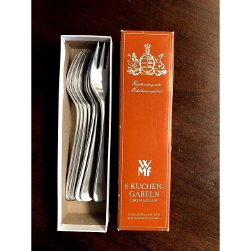 12 FORCHETTE DA DOLCE Kuchen gabelin 603  WMF CROMARGAN 5364 Washington Germany 