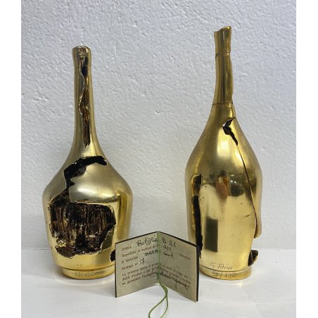 ANTICA SCULTURA BOTTIGLIE B 21 GIANNI PINNA MARMO SINTETICO ANNI 70 VINTAGE 