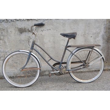 BICICLETTA anni 40 RUOTE 24 SEARS KOMET FRENO PEDALE CITY BIKE BICI EPOCA CUOIO 