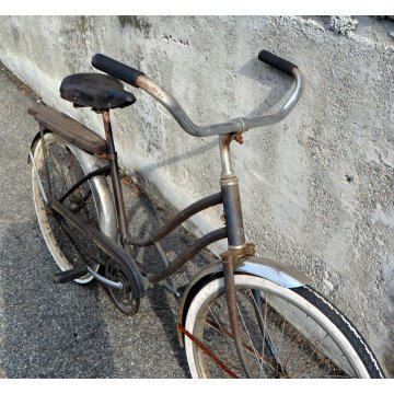 BICICLETTA anni 40 RUOTE 24 SEARS KOMET FRENO PEDALE CITY BIKE BICI EPOCA CUOIO 