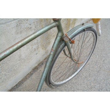 BICICLETTA anni 40 RUOTE 28 Wolsit uomo verde CITY BIKE BICI EPOCA CUOIO ciclo