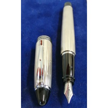 Aurora Y argento 925 PENNA STILOGRAFICA nib M COLLEZIONE stilo FOUNTAIN PEN box