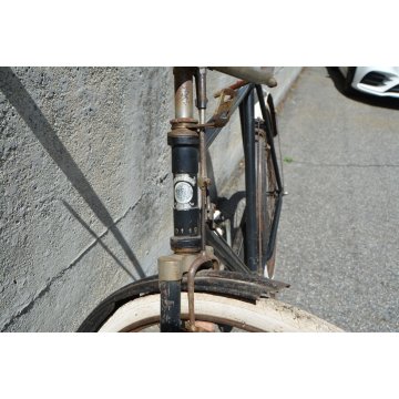 BICICLETTA anni 30 HERMENSON PADOVA RUOTE 28 BIKE EPOCA CUOIO FRENI BACCHETTA