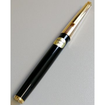 VINTAGE Pelikan 30 Penna Stilografica NERO ORO 1970 GOLDEN FOUNTAIN PEN nib EF