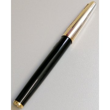 VINTAGE Pelikan 30 Penna Stilografica NERO ORO 1970 GOLDEN FOUNTAIN PEN nib EF