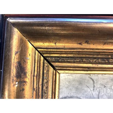 ANTICO DISEGNO TECNICA MISTA STUDIO VOLTO CARTA ACQUERELLO GRAFFIATO FIRMATO 800