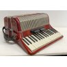 ANTICA FISARMONICA HARMONY CASTELFIDARDO ANNI 40 ROSSA FUNZIONANTE STRUMENTO 