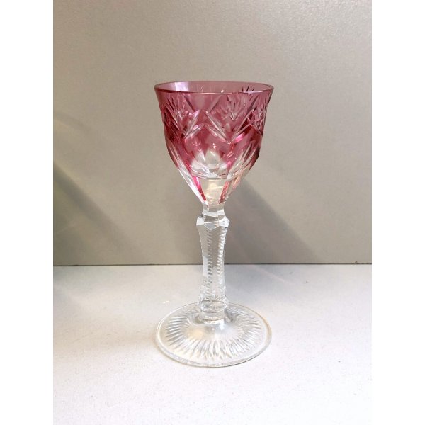 Set Bicchieri vintage a calice in cristallo serigrafato – La Primula Rossa  Antiquariato