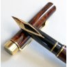 PENNA STILOGRAFICA Sheaffer Targa Laque Thuya Ronce 1980 MARBLED FOUNTAIN PEN 