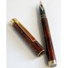 PENNA STILOGRAFICA Sheaffer Targa Laque Thuya Ronce 1980 MARBLED FOUNTAIN PEN 