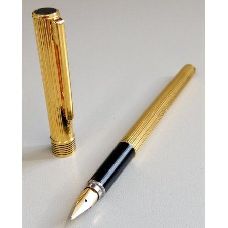 PENNA STILOGRAFICA DORATA Aurora Marco Polo 303 anni 80 OLD GOLDEN FOUNTAIN PEN 