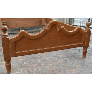 ANTICO LETTO ALLA FRANCESE Barocco LEGNO NOCE epoca 800 baionetta OLD WOOD BED