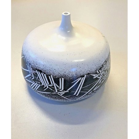 RARO GRANDE VASO Emilio Scanavino SCULTURA MODERNA CERAMICA DESIGN ø 27x20 cm/h 