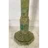 ANTICA COLONNA MARMO VERDE PILASTRO PRIMI 1900 CAPITELLO SMONTABILE PORTAFIORI 