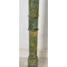 ANTICA COLONNA MARMO VERDE PILASTRO PRIMI 1900 CAPITELLO SMONTABILE PORTAFIORI 