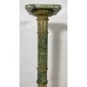 ANTICA COLONNA MARMO VERDE PILASTRO PRIMI 1900 CAPITELLO SMONTABILE PORTAFIORI 