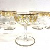 ANTICHE 11 COPPE CHAMPAGNE CUPS CRISTALLO DECORO Recamier  ROCAILLE INIZIALI CR