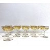 ANTICHE 11 COPPE CHAMPAGNE CUPS CRISTALLO DECORO Recamier  ROCAILLE INIZIALI CR