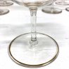 ANTICHE 11 COPPE CHAMPAGNE CUPS CRISTALLO DECORO Recamier  ROCAILLE INIZIALI CR
