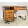 BANCO SCRIVANIA LEGNO CATTEDRA DESIGN ANNI 50 VINTAGE SCUOLA SCRITTOIO CASSETTI 