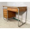 BANCO SCRIVANIA LEGNO CATTEDRA DESIGN ANNI 50 VINTAGE SCUOLA SCRITTOIO CASSETTI 