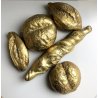 SET 5 SCULTURA OTTONE BRASS SCULPTURE PANE MICHETTA FILONE ARTE CONTEMPORANEA 