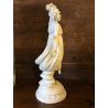 SCULTURA STATUINA CERAMICA BIANCA Capodimonte FANCIULLA DANZANTE CORONA ALLORO