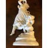 SCULTURA STATUINA CERAMICA BIANCA Capodimonte FANCIULLA DANZANTE CORONA ALLORO